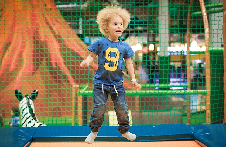 Trampolining can help develop balance