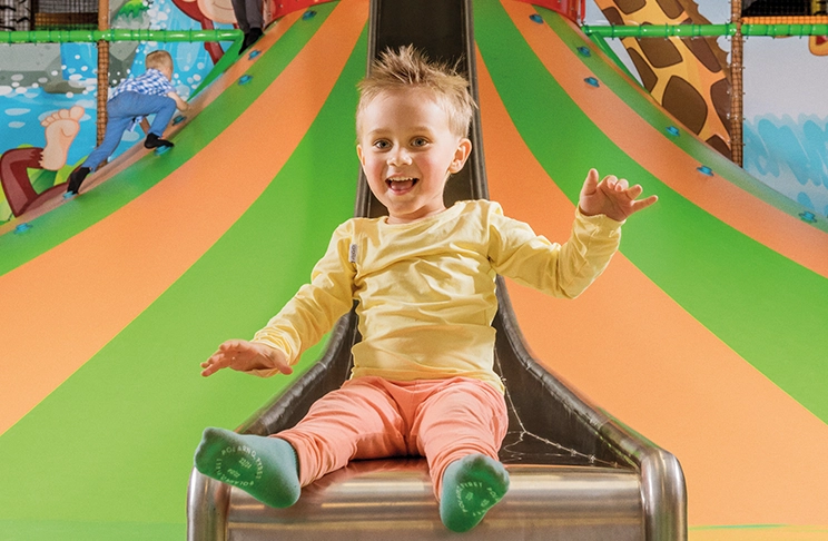 Fun and developmental activities for children on the slides